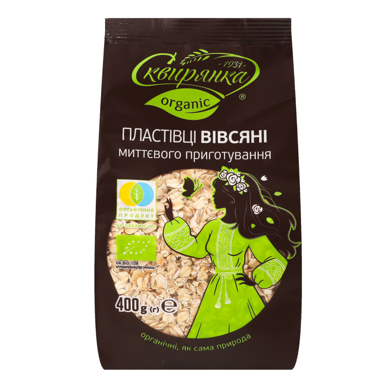Пластівці Сквирянка 400г Вівсяні органіч