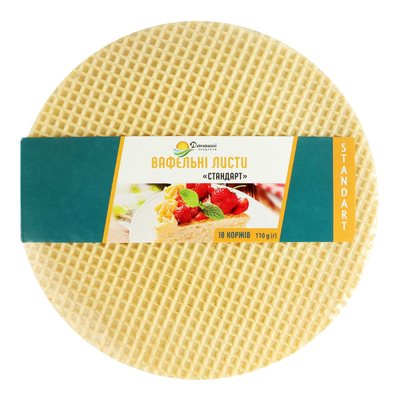 Коржі ДомашніПрод110г Вафельні Стандарт