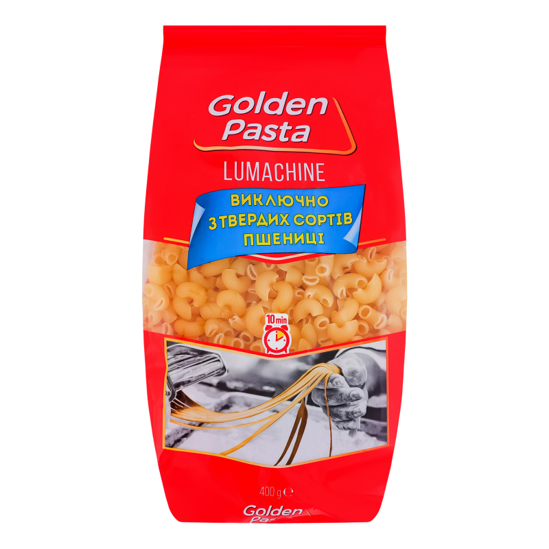 Макарони Golden Pasta 400г Ріжки великі