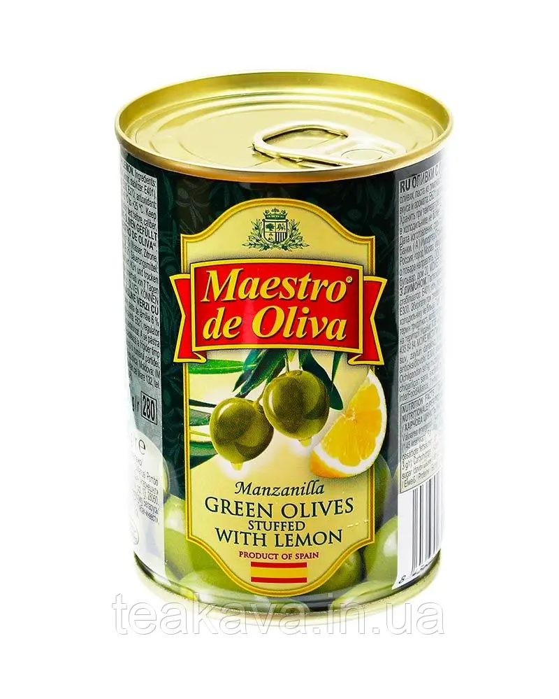 Оливки Maestro de Oliva 280г З лимоном