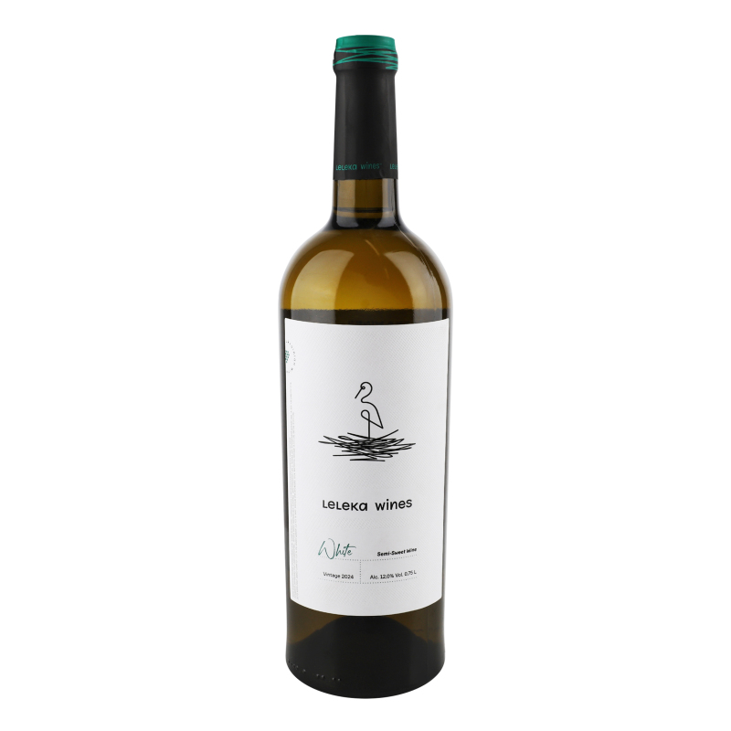 Вино Leleka Wines 0,75л Біле н/сол 12,5%