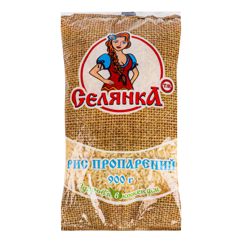 Крупа Селянка 900г Рис пропарений