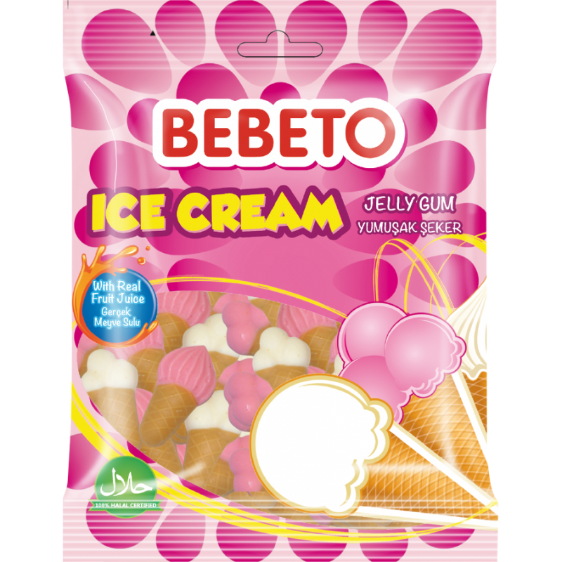 Цукерки жув Bebeto 80г Морозиво