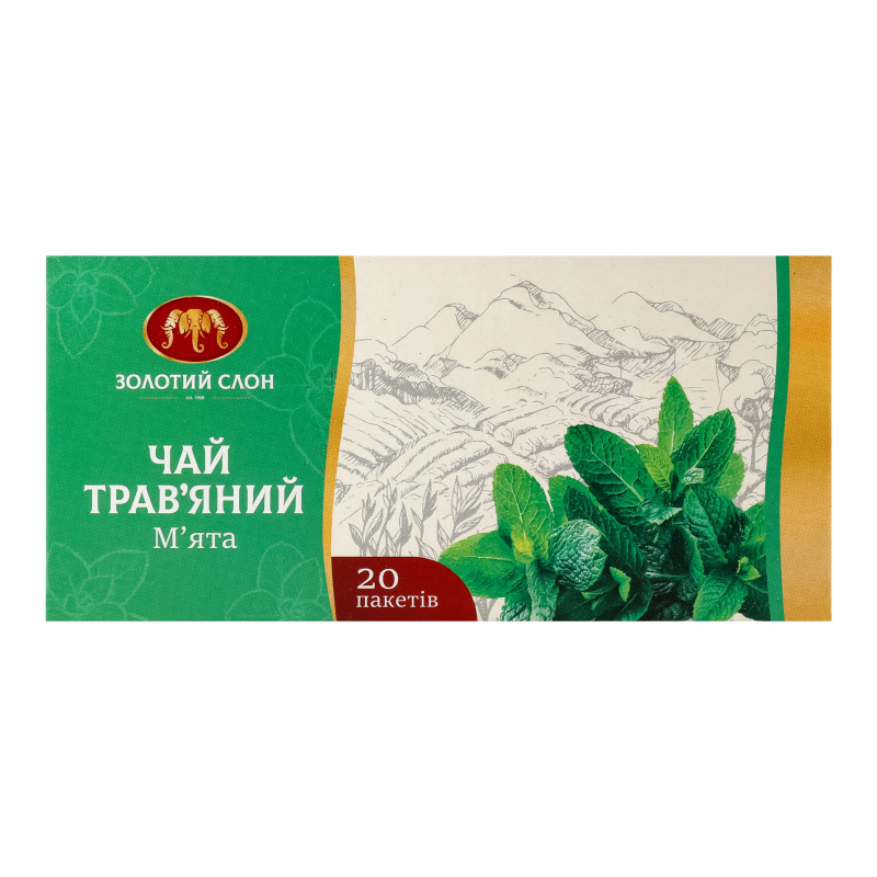 Чай Золотий Слон 20*1г Трав мята