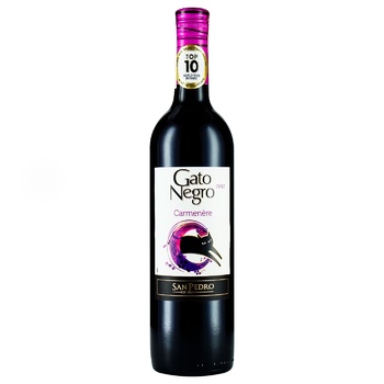 Вино Gato Negro 0,75л Карменер ч сух 13%