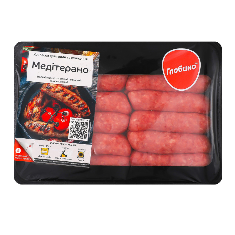Ковбаски Глобино 600г Медітерано д/грилю
