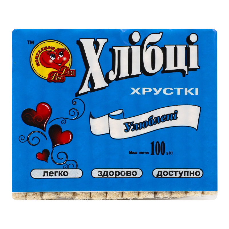 Хлібці ДляВас 100г улюблені