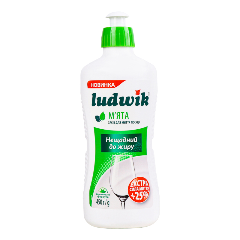 Засіб д/посуду Ludwik 450г М`ята