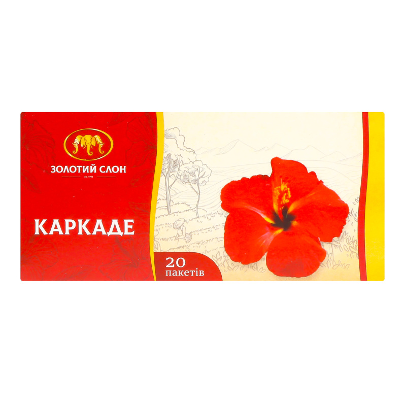Чай Золотий слон 20шт*1,3г чор Каркаде