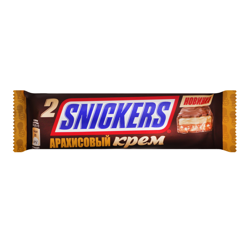 Батончик Snickers 36,5г Creamy арах масл