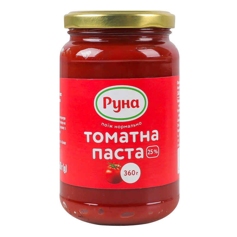 Паста Руна с/б 360г томатна с/р 25%