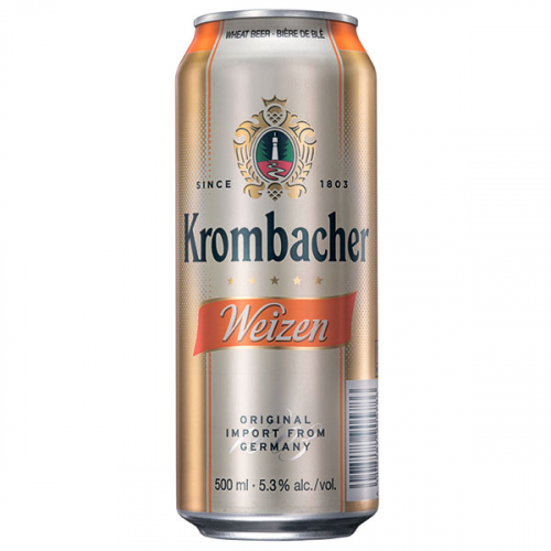 Пиво Krombacher 0,5л Weizen св 5,3% ж/б