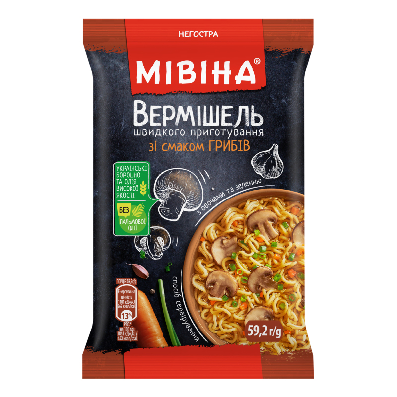 Швидке хар Мівіна Верм 59,2г Гриби негос