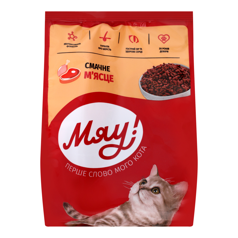 Корм Мяу дк 300г Смачне мясце сухий