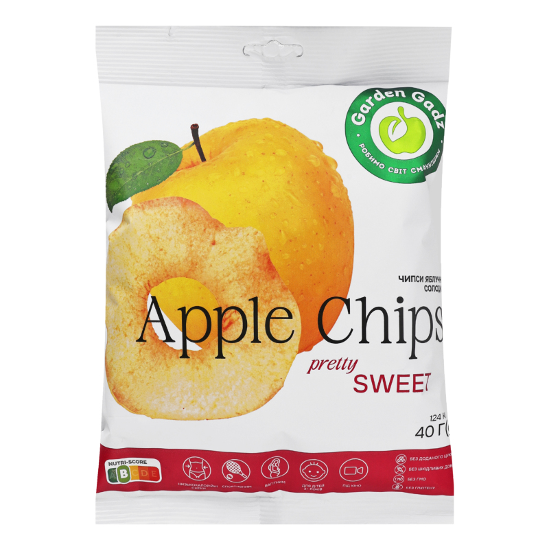 Чипси GADZ 40г Fruit Chips Яблучні солод