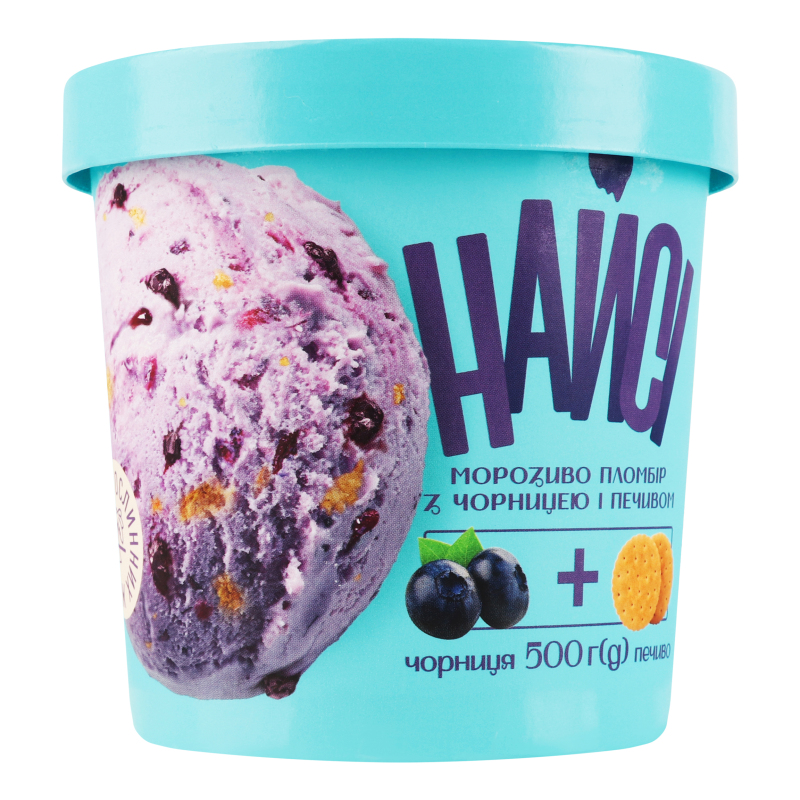 Морозиво Найсі 500г Плом чорниц печ п/ст
