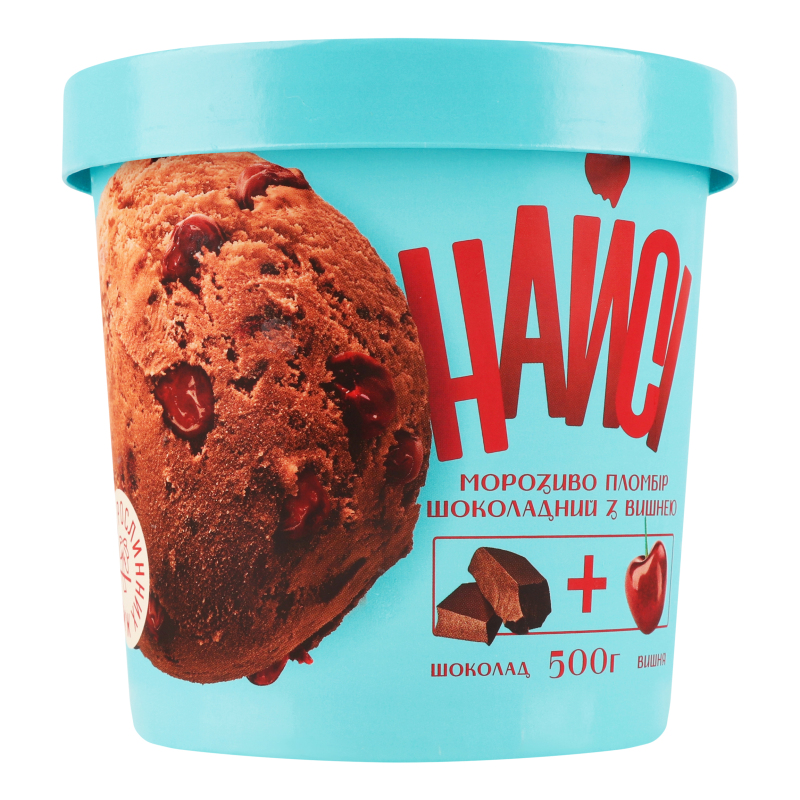 Морозиво Найсі 500г Плом шок вишня п/ст