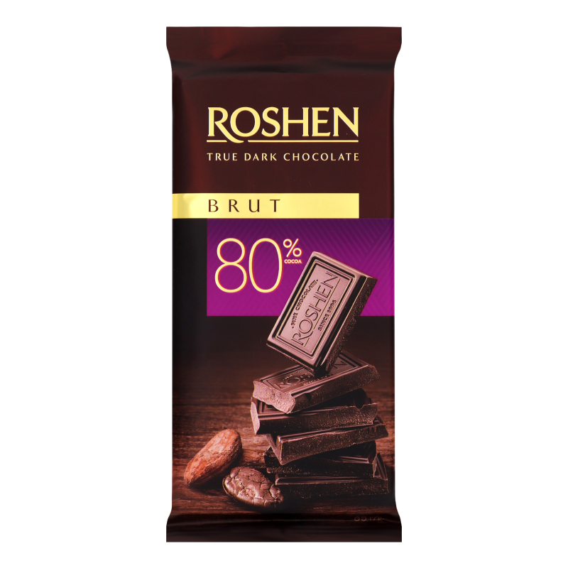 Шоколад ROSHEN 85г Чорний Brut 80%