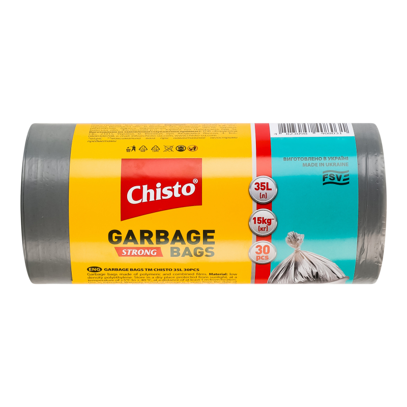 Мішки Chisto д/сміття 35л*30шт міцні