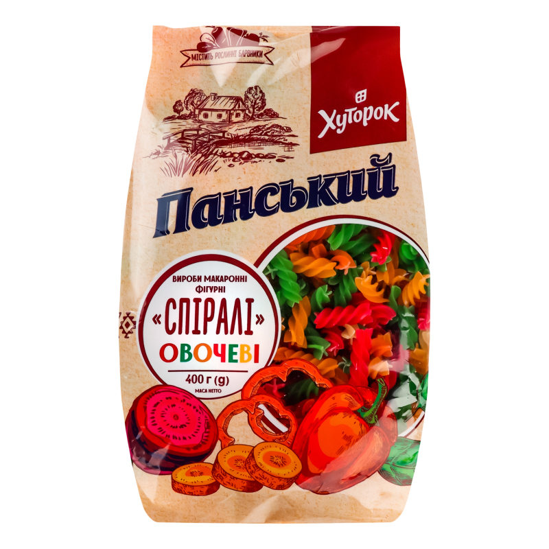 Макарони Хуторок Панський 400г Спір овоч