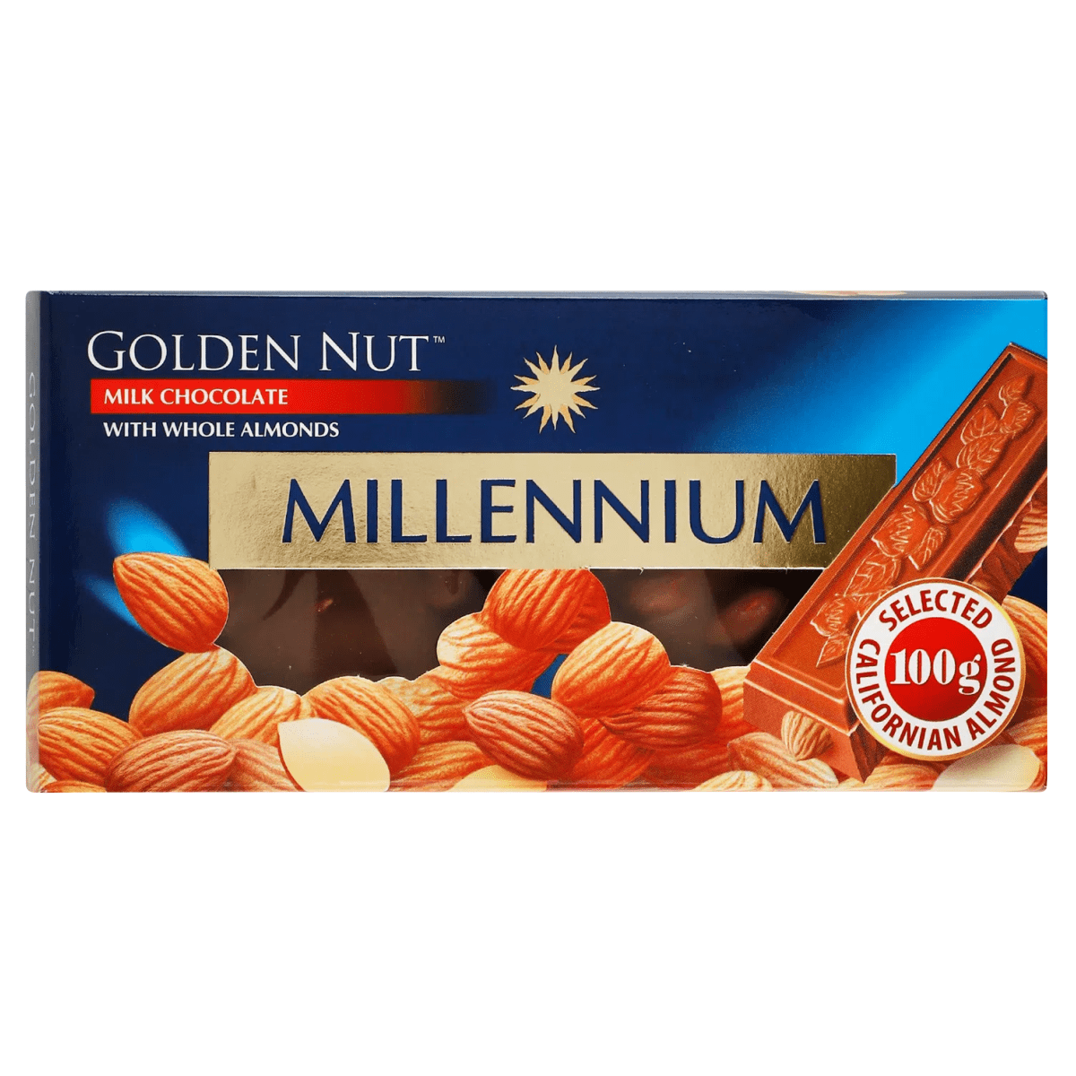 Шоколад Millennium 100г Голд Мол мигдаль