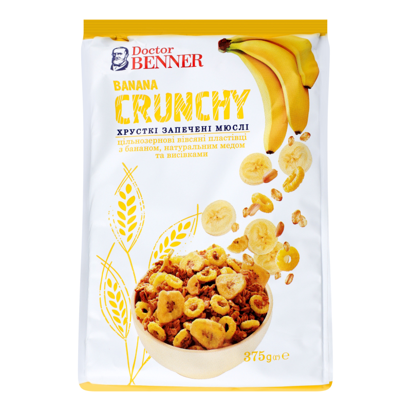 Мюслі Doctor Benner 375г Кранч банан