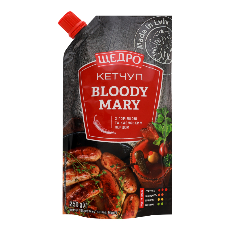 Кетчуп Щедро 250г Bloody Mary д/п