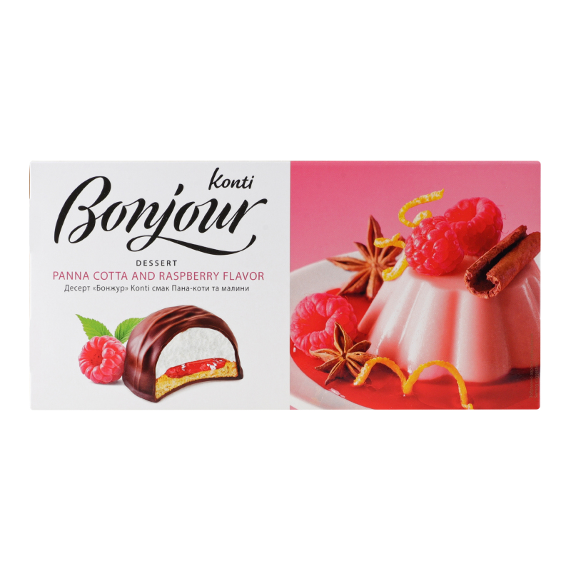 Десерт Конті Бонжур 232г Пана-кота малин