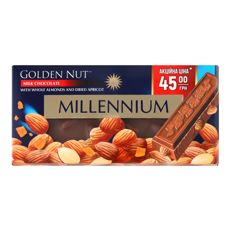 Шоколад Millennium 100гГолдМигдКурАкція