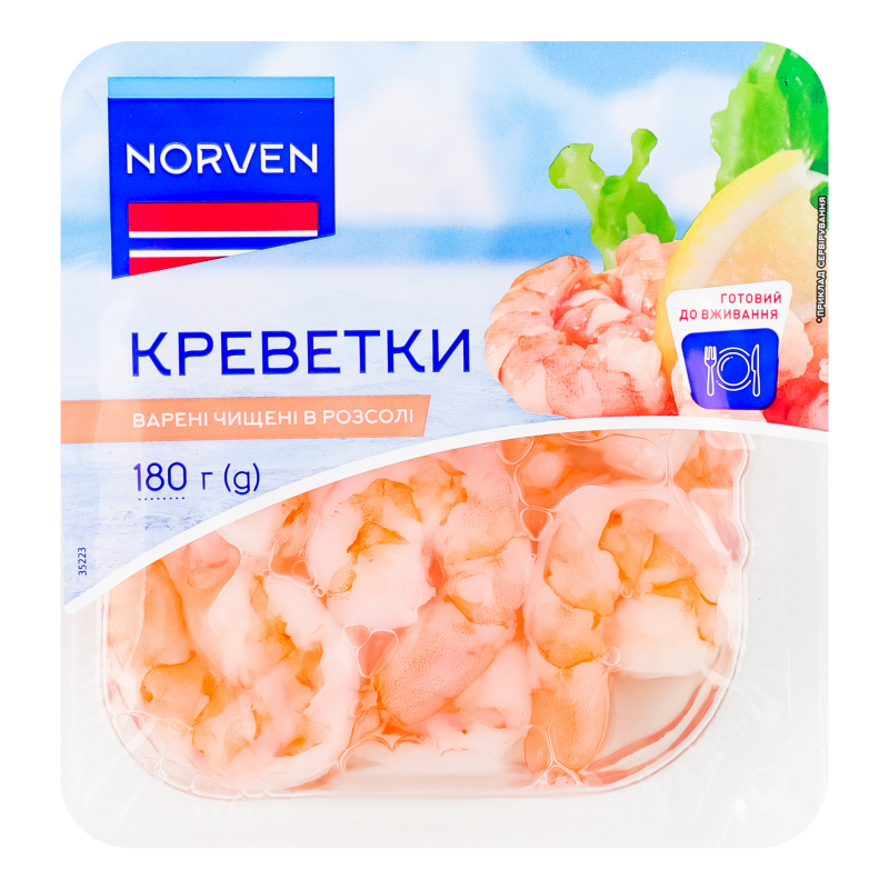 Морепродукти Norven 180гКреветки чищ роз