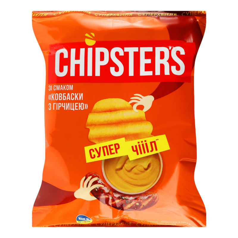Чипси Chipsters 110г Хвилясті Ковбаска