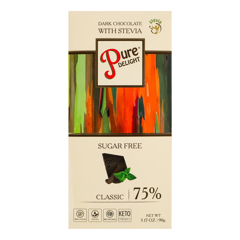 Шоколад Pure Delight 90г чорний 75%