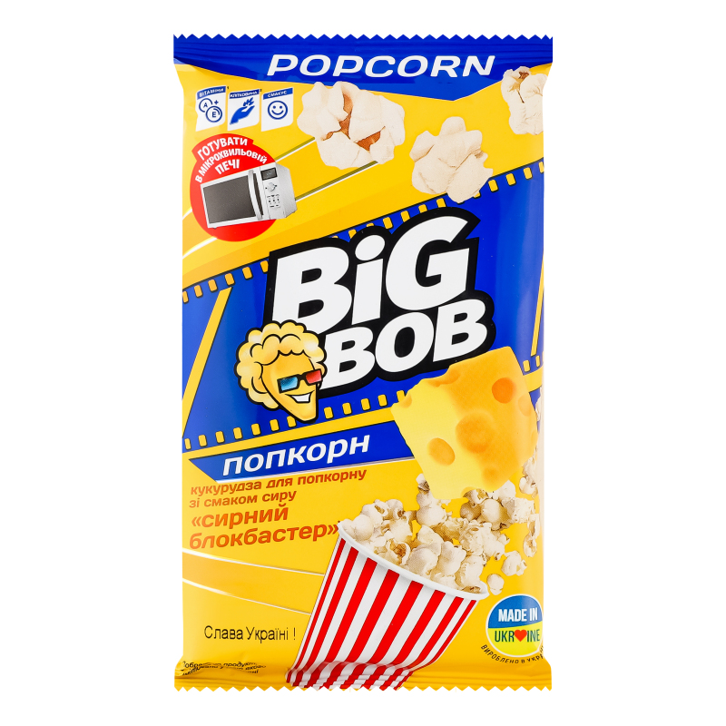 Кукурудза Big Bob 90г д/попкорну Сир