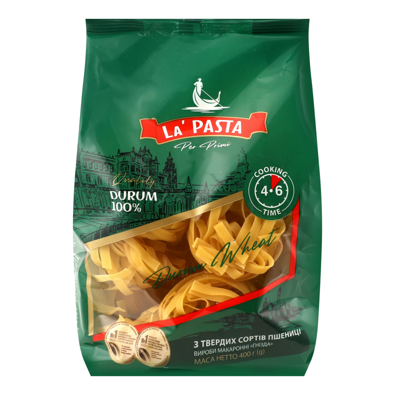 Макарони La pasta 400г Гнізда тальятелле