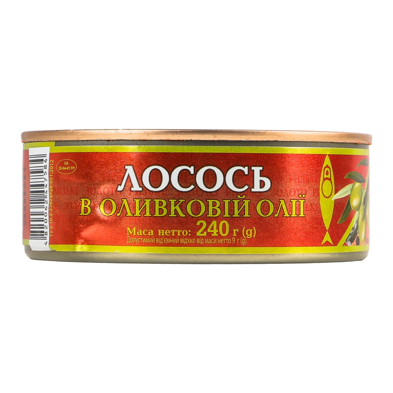 Консерва Ризьке Золото 240г Лосось в/о
