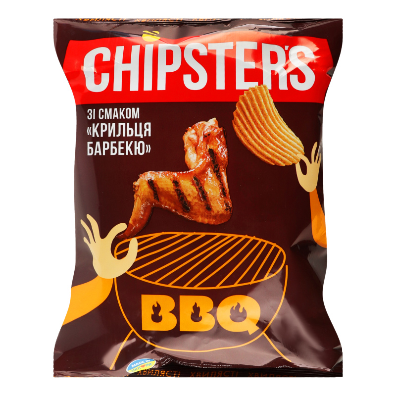 Чипси Chipsters 120г Крильця барбекю