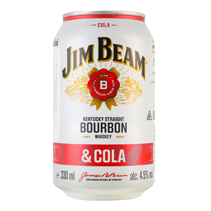 Напій алк Jim Beam 0,33мл Bourb&Col 4,5%