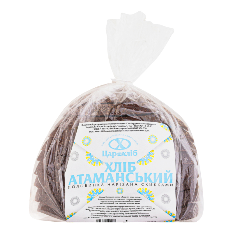 Хліб Цар Хліб 400г Атаманський нар