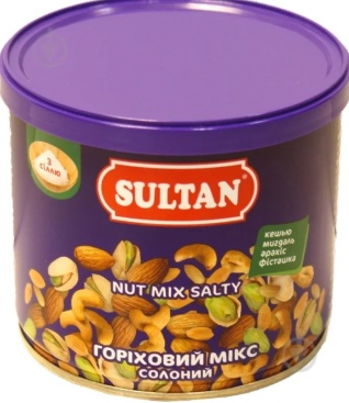 Горіховий мікс Sultan 120г солоний