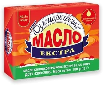 Масло Білоцерківське 82% 180г Екстра