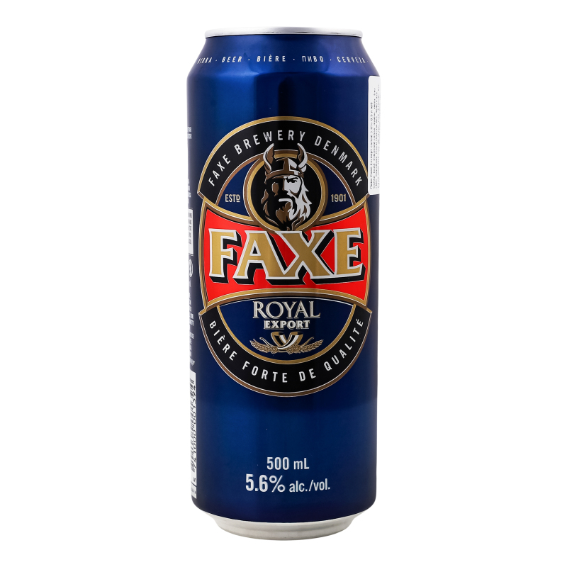 Пиво Faxe 0,5л Royal 5,6% з/б