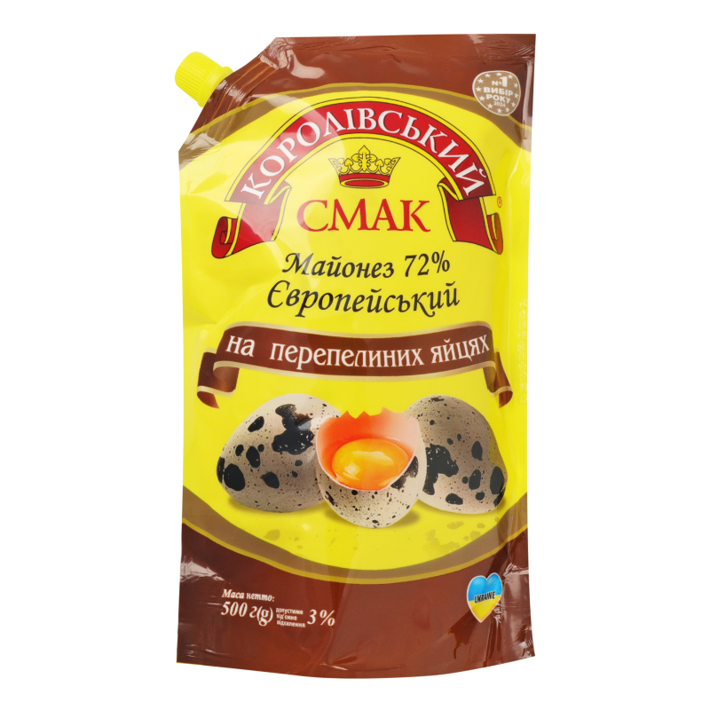 Майонез Королів Смак 72% 500г Європейськ