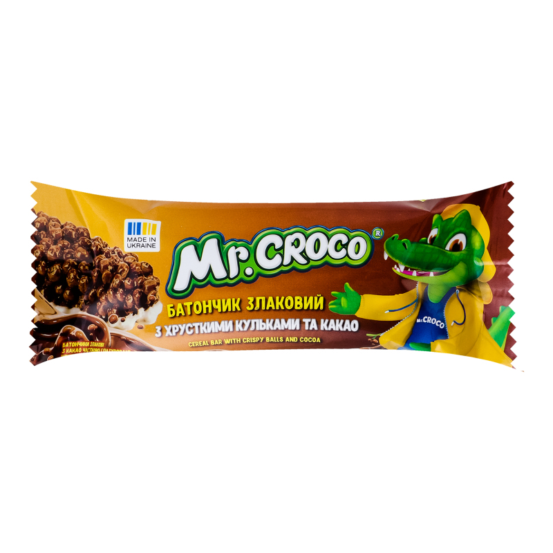 Батончик ЗолотеЗерно 20г Mr.Croco Какао