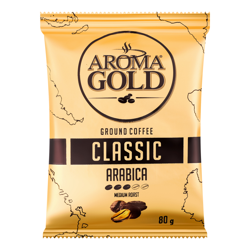 Кава AROMA GOLD 80г Натур мел смаж