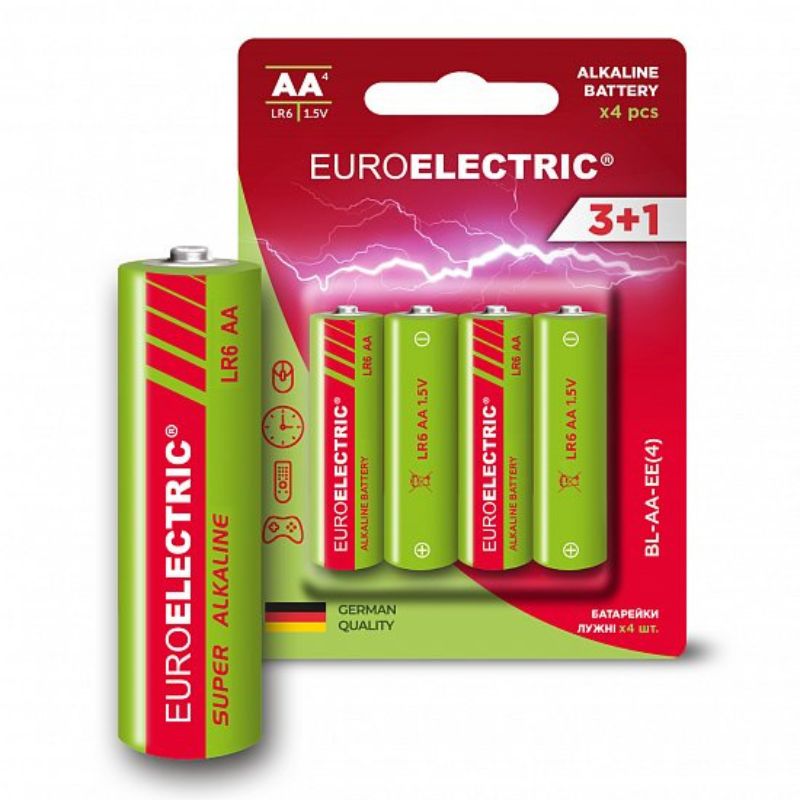 Батарейки Euroelectric AA 1.5V LR6 4шт