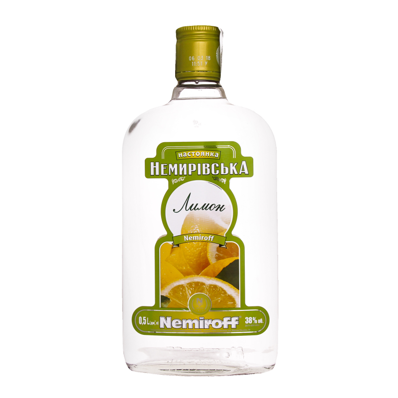 Настоянка Nemiroff 0,5л Лимон плоска 38%