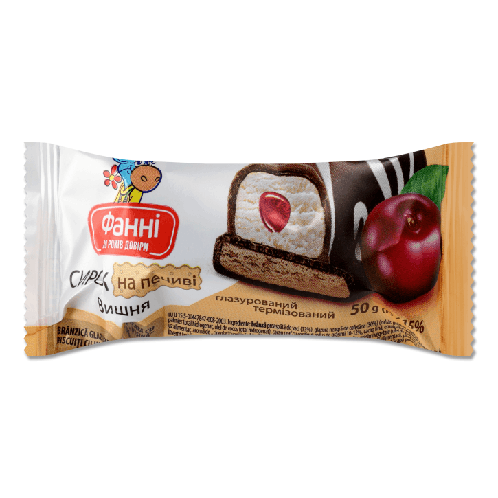 Сирок Фанні гл 15% 50г Печиво вишня джем