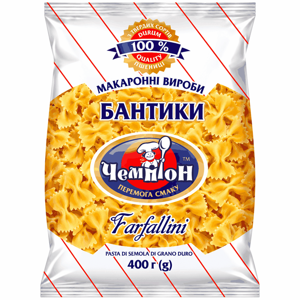 Макарони Чемпіон 400г Преміум бантики