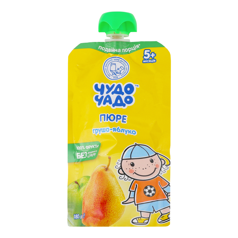 ДХ ЧудоЧадо Пюре 180г Груша-яблуко