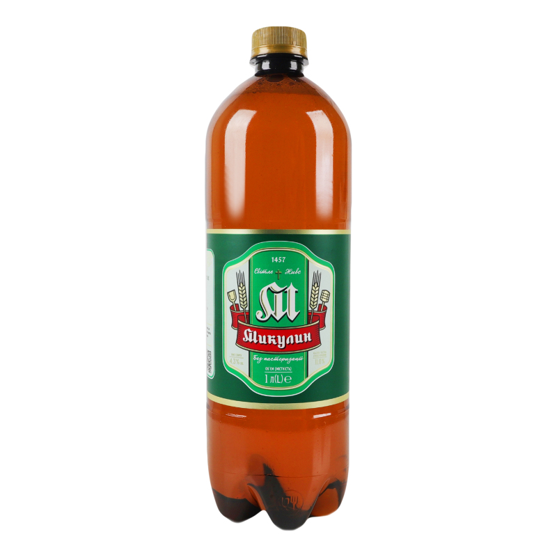 Пиво Микулин 1л Світле 4,3%